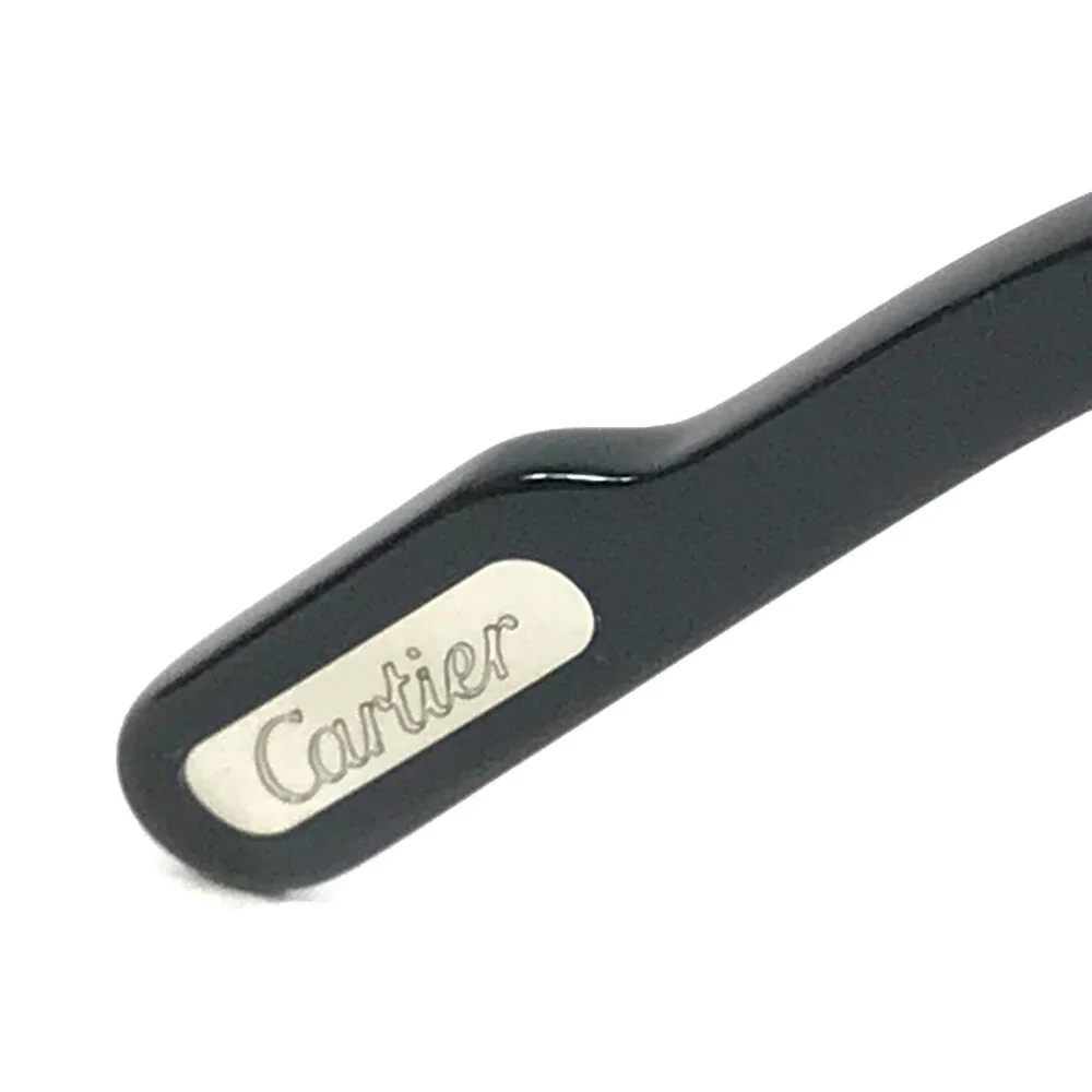 Cartier Eyeglasses Frames CT0312O 001 Black Silver Round Full Rim 50-22-145
